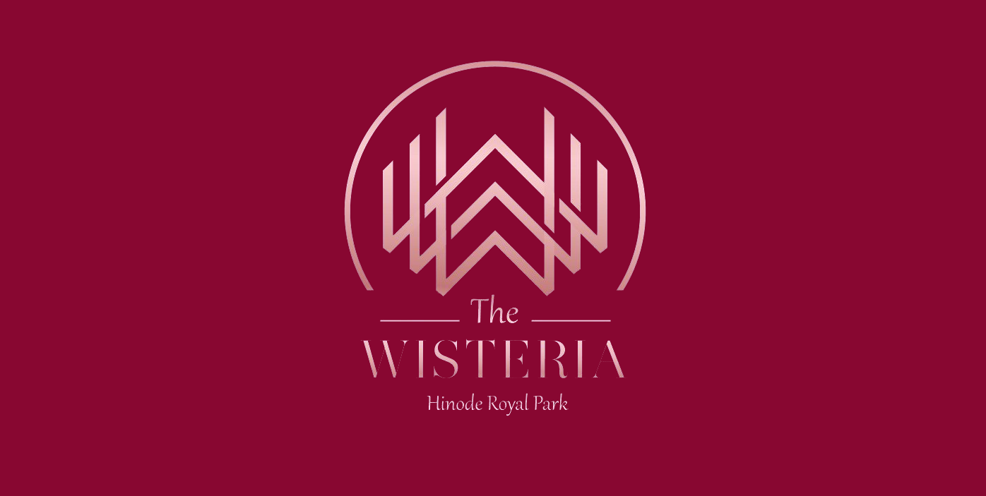 Logo dự án The Wisteria nền đỏ