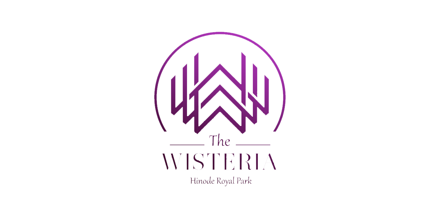 Logo dự án The Wisteria màu trắng